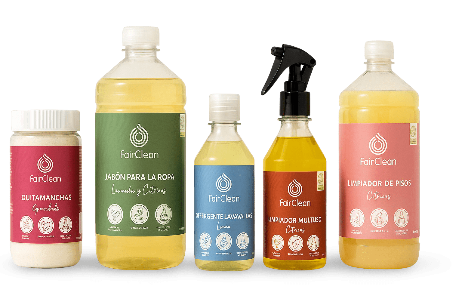 Muestra el Combo 4 - Set Completo de Fair Clean (5 en 1)