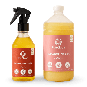 Imagen que muestra el Combo 3 - Pisos y Superficies. Que tiene un multiuso y un limpiapisos.